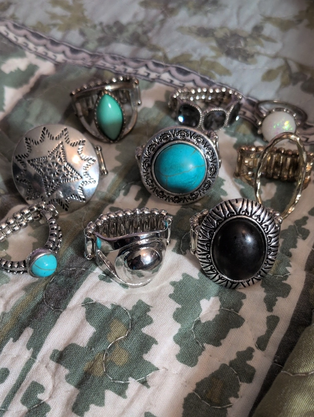 Paparazzi Boho Southwest Style Stretch Band Rings Lot - Set of 20